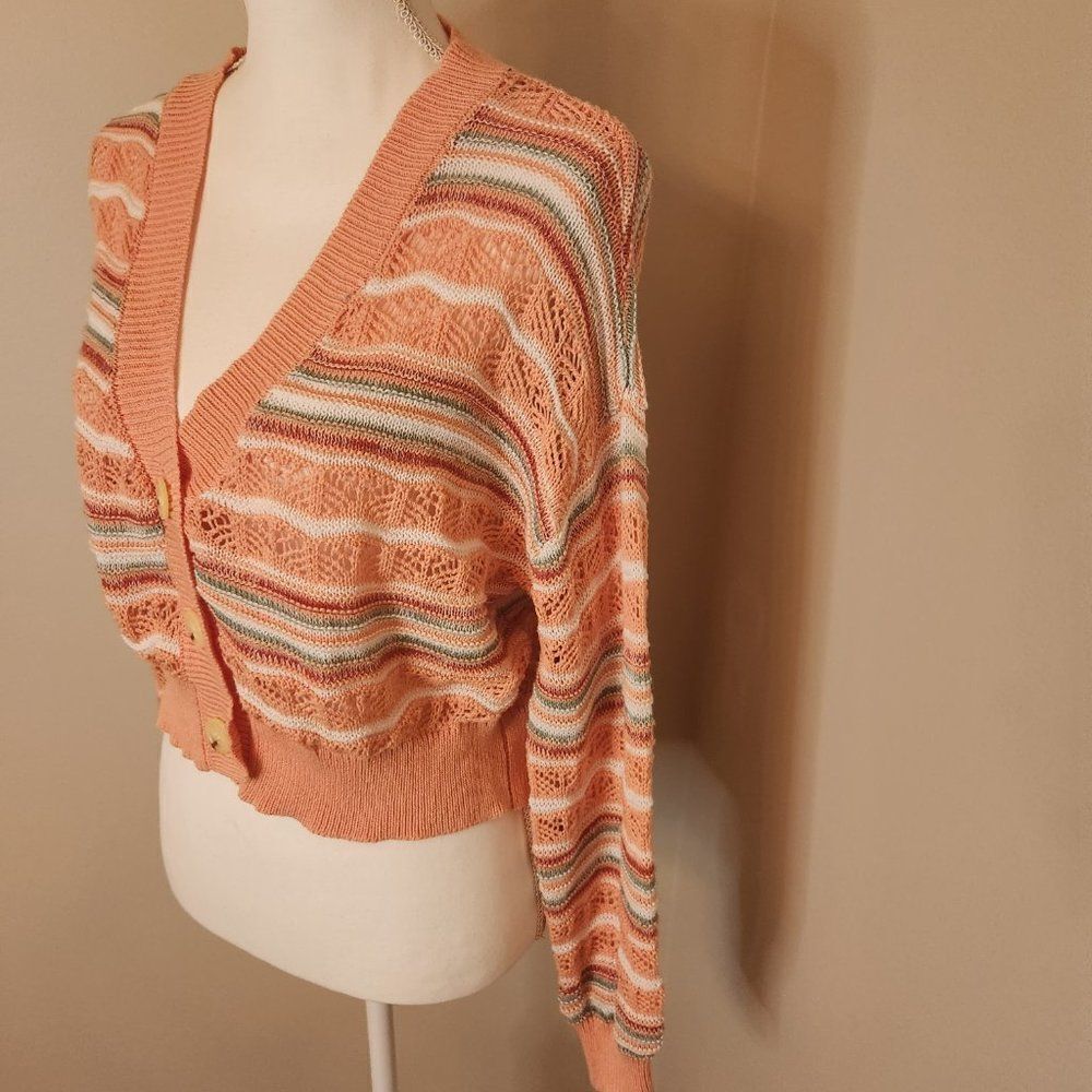 Major Label Group Cropped Striped Cardigan - Picture 4 of 8